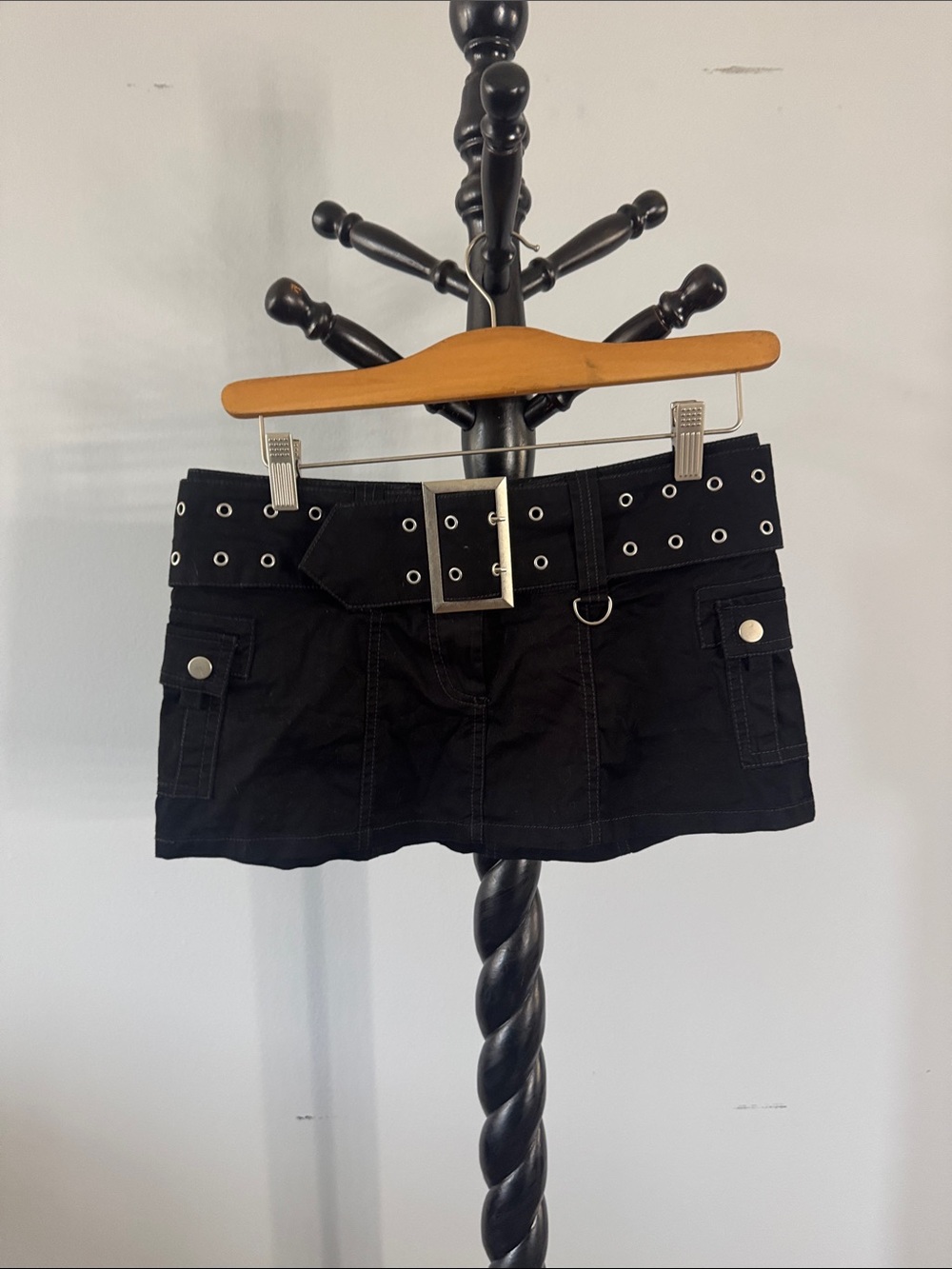 I.AM.GIA Mini Skirt with Grommet Belt